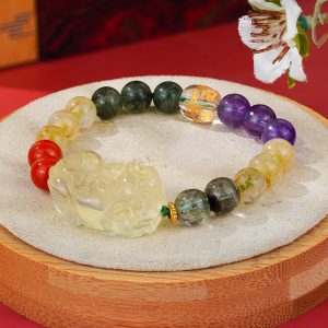 财大气粗天然水晶手串招财好运