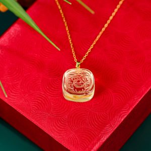 18K金黄水晶扎基拉姆吊坠