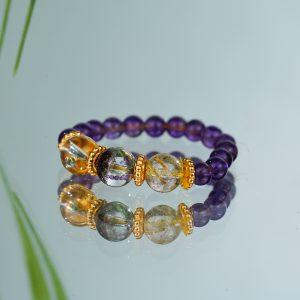 三财聚首戒指绿幽灵聚宝盆水晶戒指