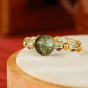 绿幽灵聚宝盆南红戒指