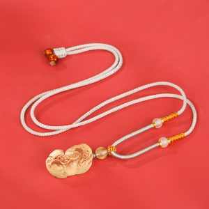 黄水晶霸王貔貅吊坠