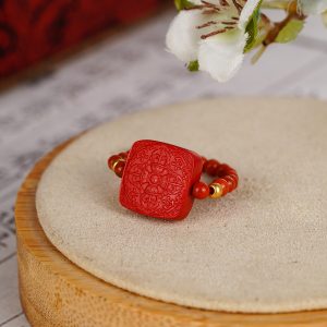 朱砂扎基拉姆戒指平安健康