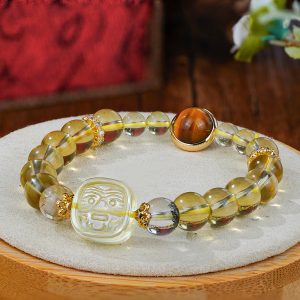 泼天富贵黄水晶扎基拉姆虎眼石天然水晶手串财富